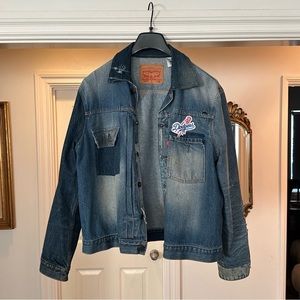 Levi’s - Custom Varsity Jacket LA Dodgers Emblem Japanese Boro Patchwork - L/XL